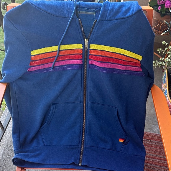Aviator Nation Blue Hoodie Sweatshirt size Small - Picture 6 of 8